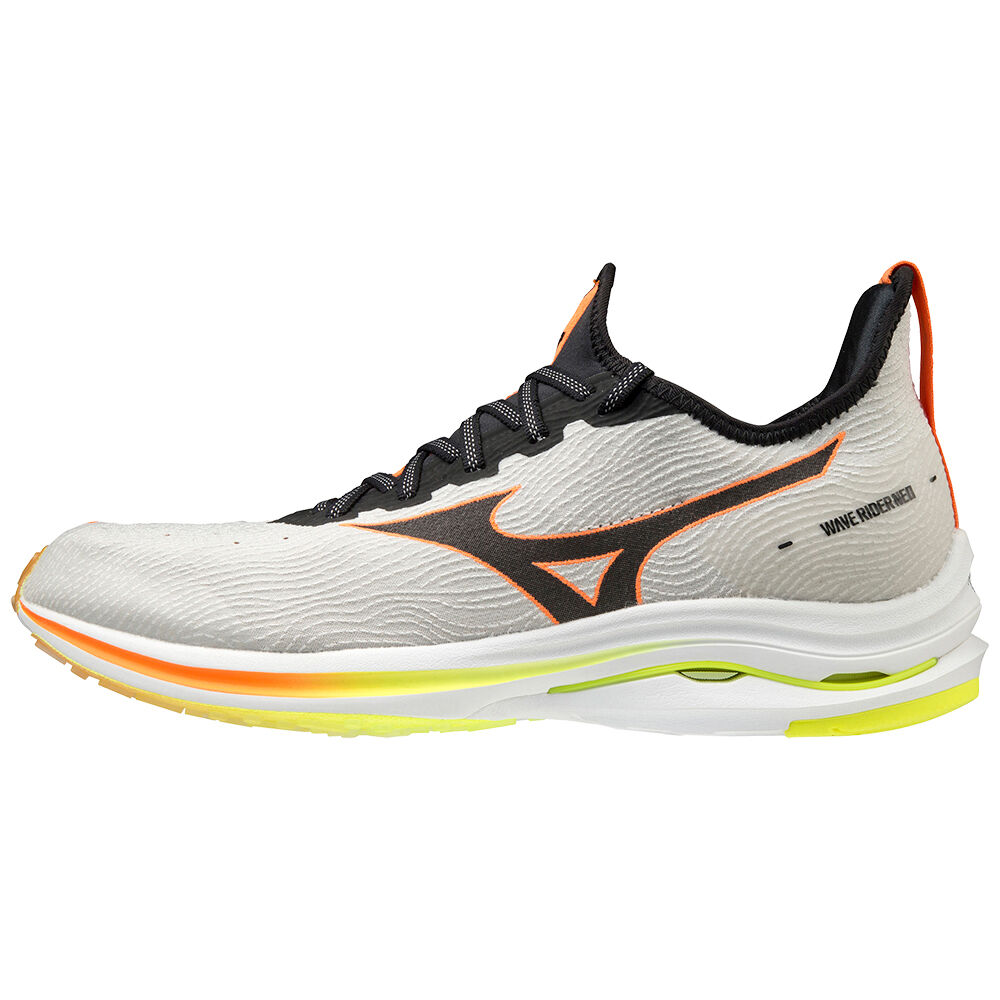 Mizuno Wave Rider Neo Férfi Futócipő Fehér/Fekete/Narancssárga MAD591374